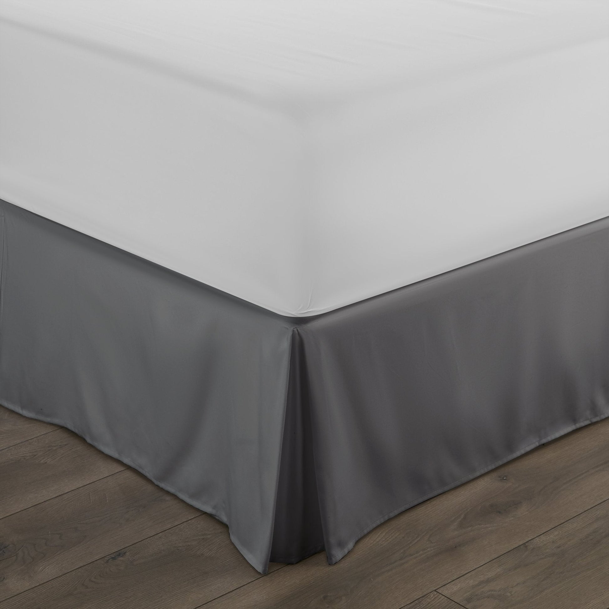 Hypoallergenic Pleated Premium Solid Bed Skirt Gray __label2:BOGO 30% OFF Bedding Low stock refund_fee:1200