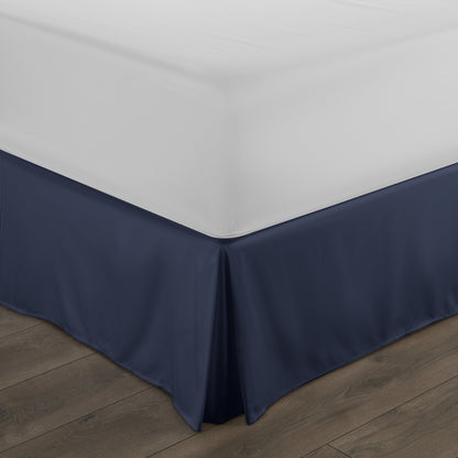 Hypoallergenic Pleated Premium Solid Bed Skirt Navy __label2:BOGO 30% OFF Bedding Low stock refund_fee:1200