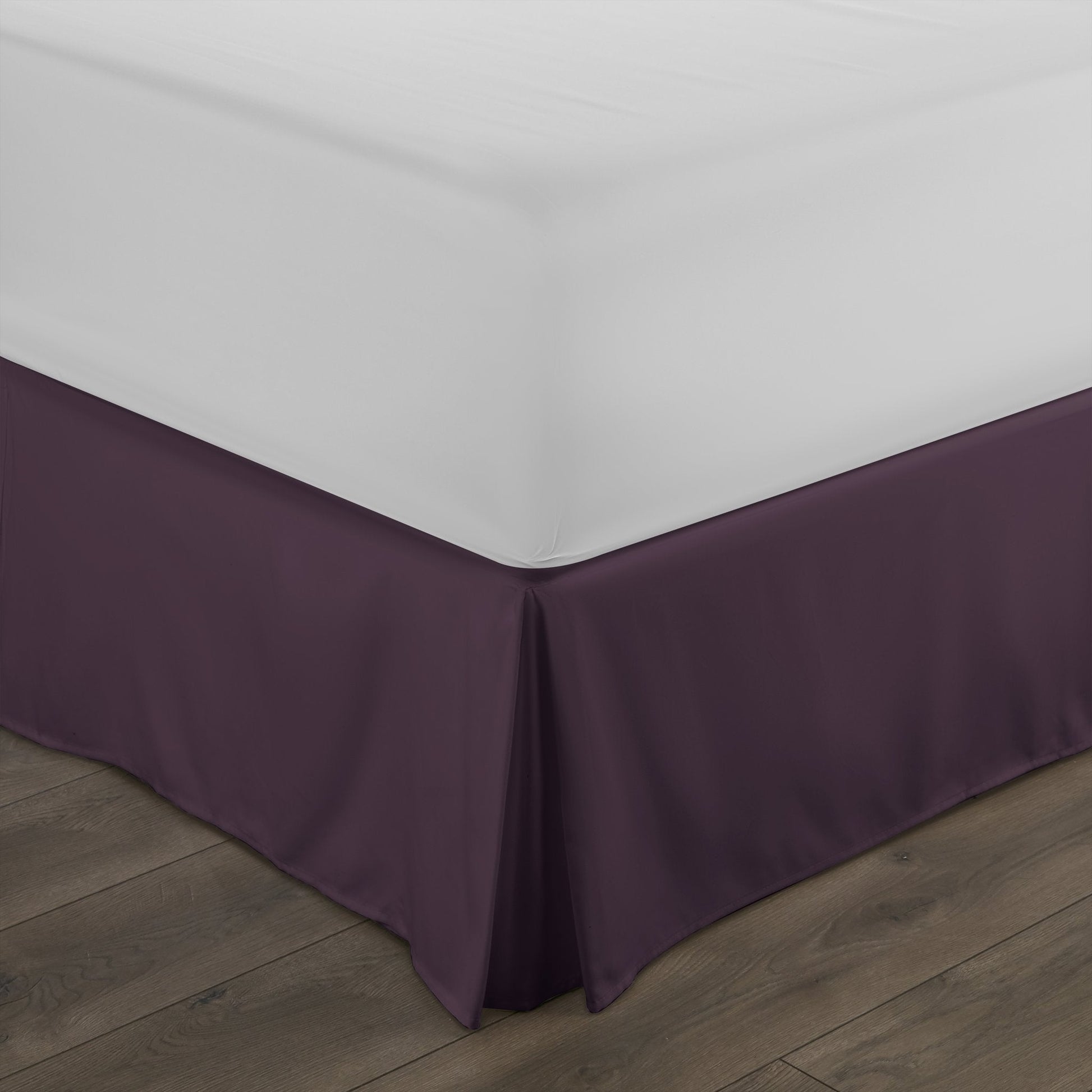 Hypoallergenic Pleated Premium Solid Bed Skirt Purple __label2:BOGO 30% OFF Bedding Low stock refund_fee:1200