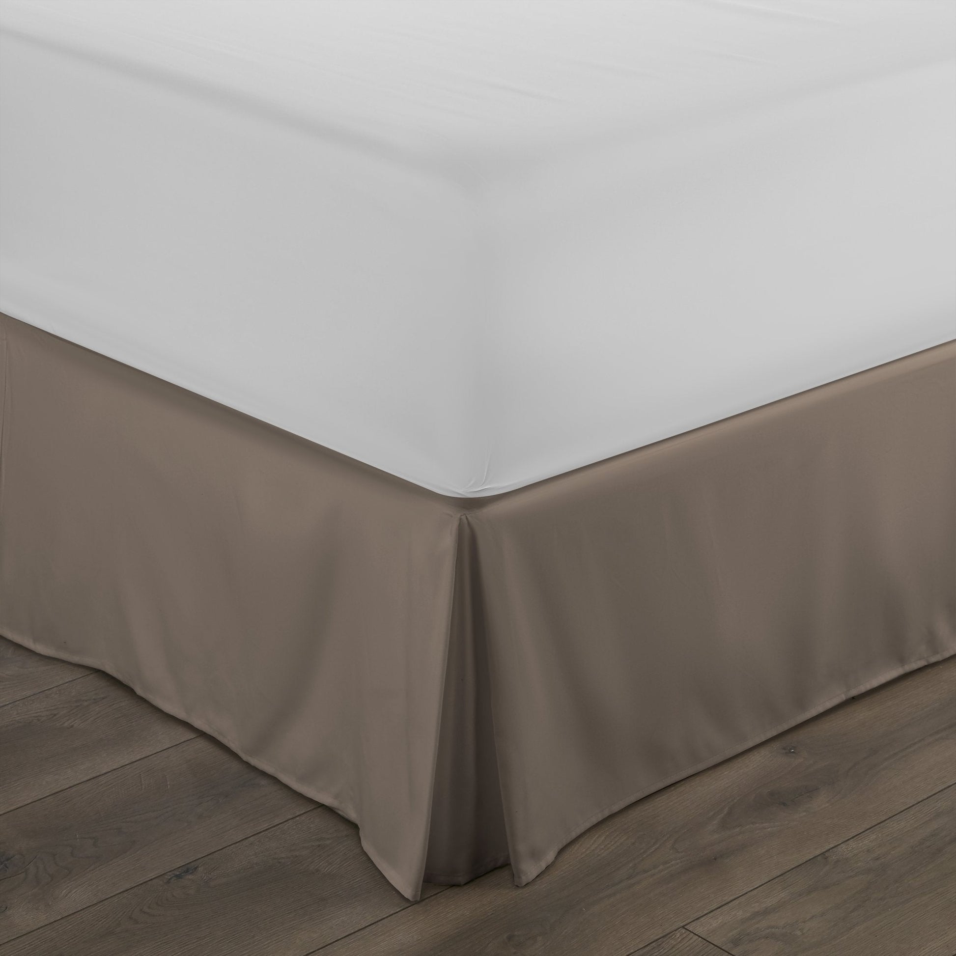 Hypoallergenic Pleated Premium Solid Bed Skirt Taupe __label2:BOGO 30% OFF Bedding Low stock refund_fee:1200