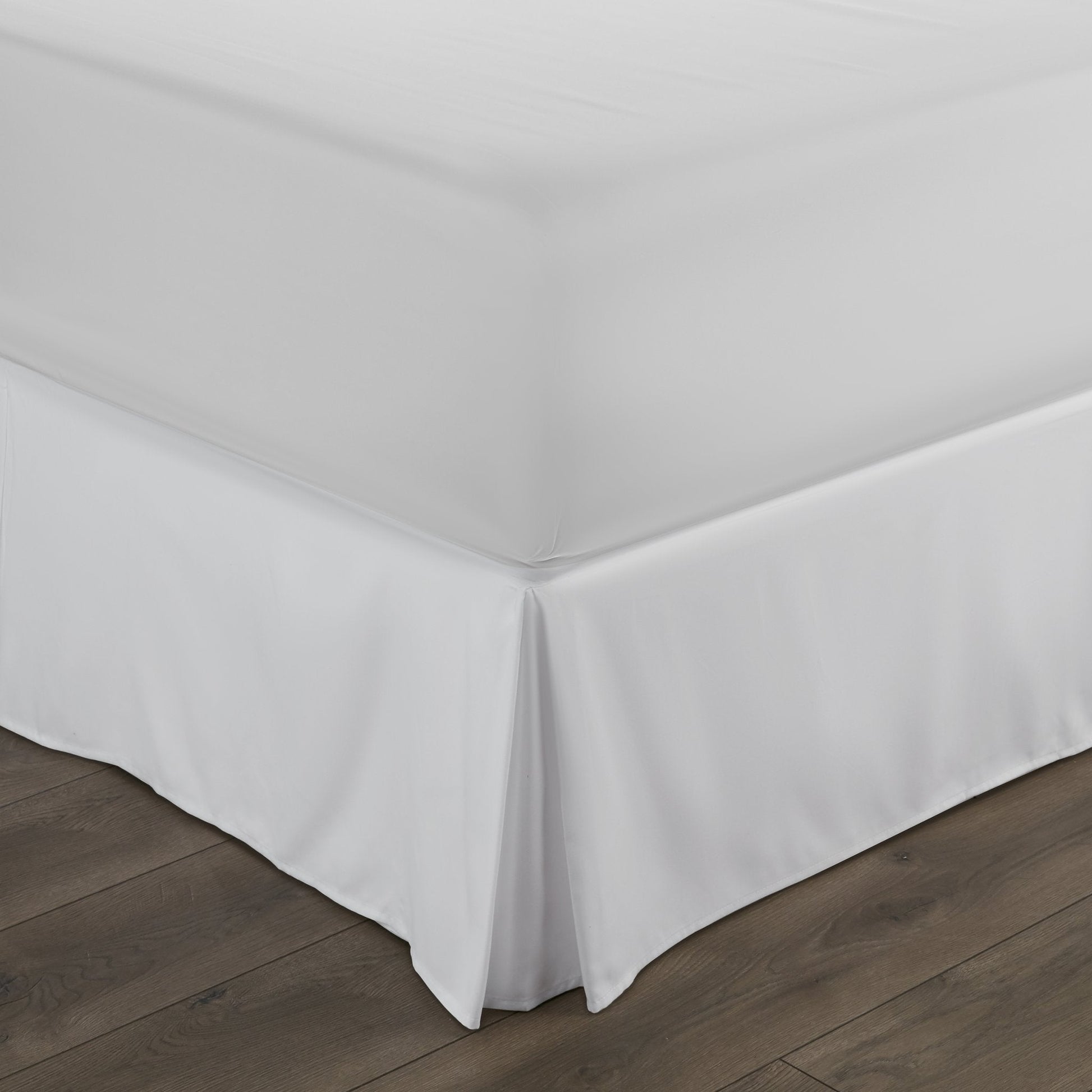 Hypoallergenic Pleated Premium Solid Bed Skirt White __label2:BOGO 30% OFF Bedding Low stock refund_fee:1200