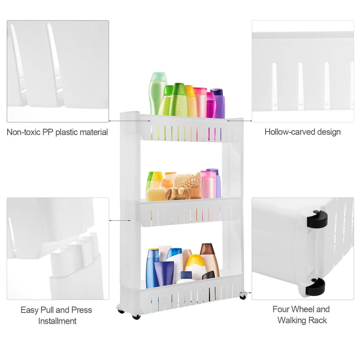 iMounTEK Slim Storage Cart __stock:50 Closet & Storage Low stock refund_fee:1800