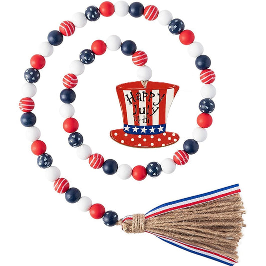 Independence Day Wooden Bead Wreath A __stock:200 Holiday Decor & Apparel refund_fee:800