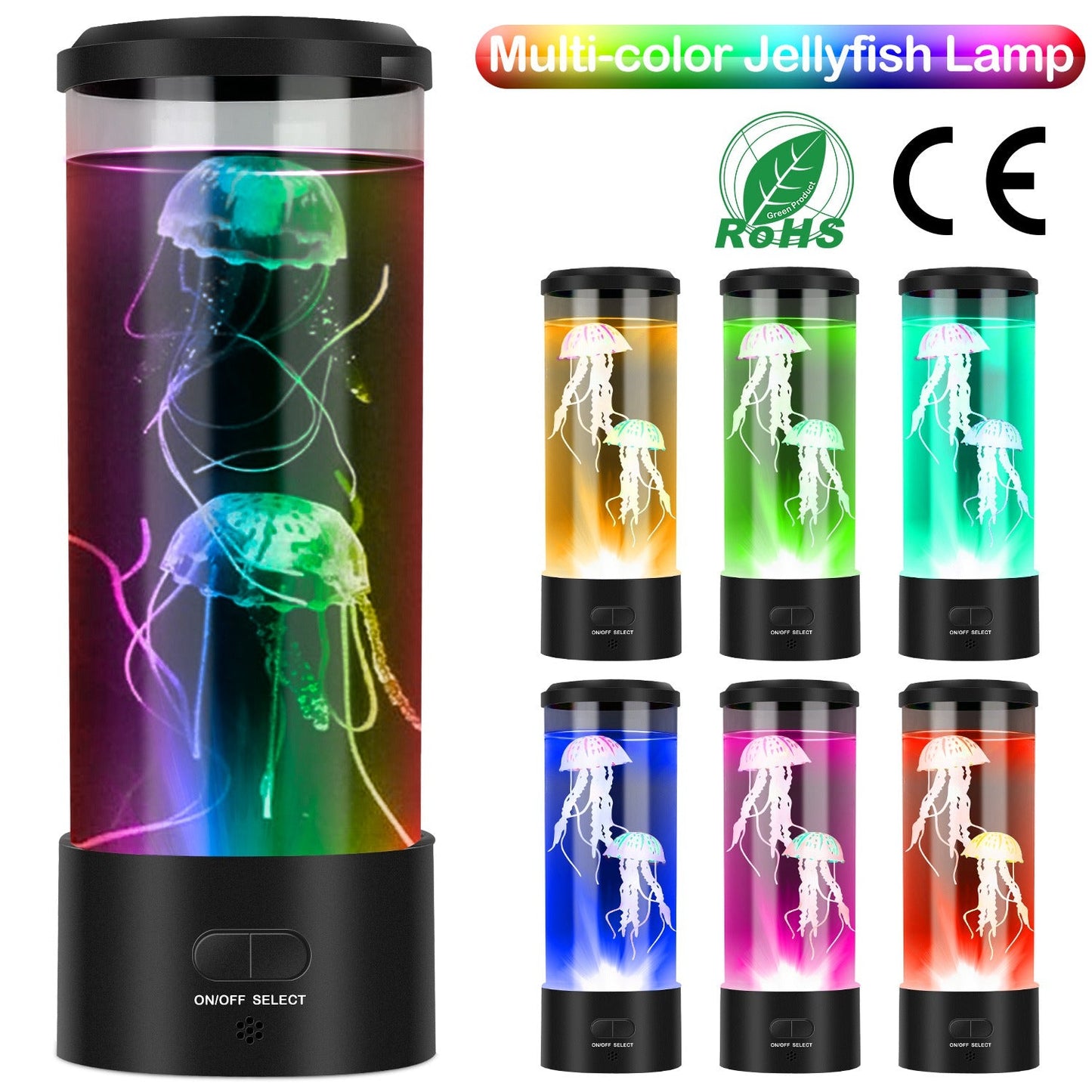 Jellyfish Lava Lamp Multicolor Changing Mood Night Light __stock:50 Indoor Lighting refund_fee:1200 Warranty