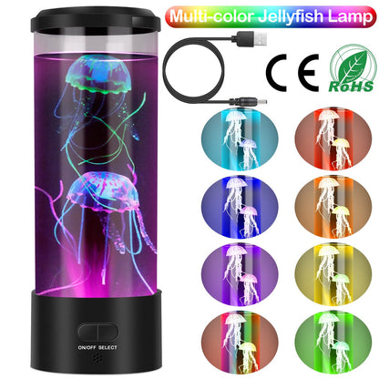 Jellyfish Lava Lamp Multicolor Changing Mood Night Light __stock:50 Indoor Lighting refund_fee:1200 Warranty