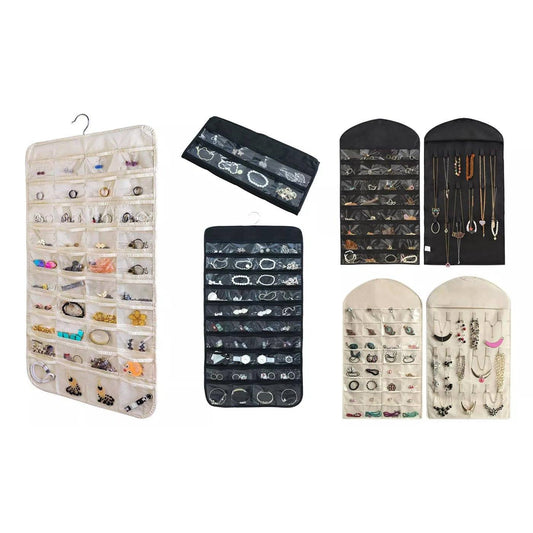 Jewelry Earrings Brooch Closet Hanging Storage Organizer Bag __stock:100 Closet & Storage refund_fee:800