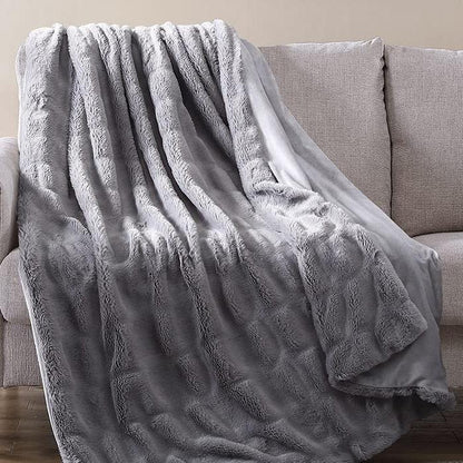 Juniper Faux Fur 50" x 70" Throw Blanket __label2:BOGO 30% OFF __stock:200 Bedding refund_fee:1800