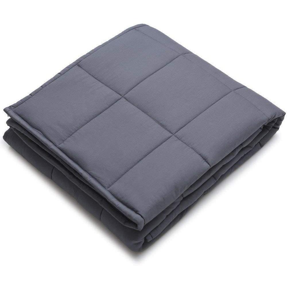 Kathy Ireland Weighted Blanket with Glass Beads Charcoal __label2:BOGO 30% OFF __stock:200 Bedding refund_fee:1800