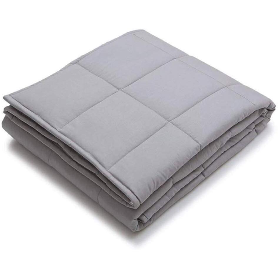 Kathy Ireland Weighted Blanket with Glass Beads Silver __label2:BOGO 30% OFF __stock:200 Bedding refund_fee:1800