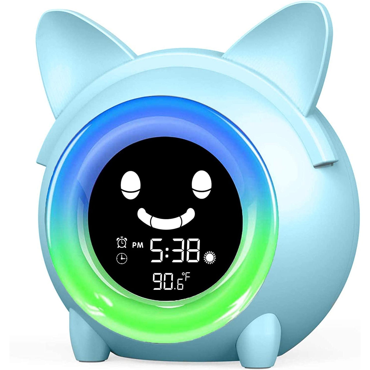 Kids Digital Alarm Clock with Night Light Blue __stock:200 Household Appliances refund_fee:1200 Warranty