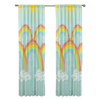 Kidz Mix Rainbow Clouds Window Panel Pair __stock:100 Furniture and Décor refund_fee:1200