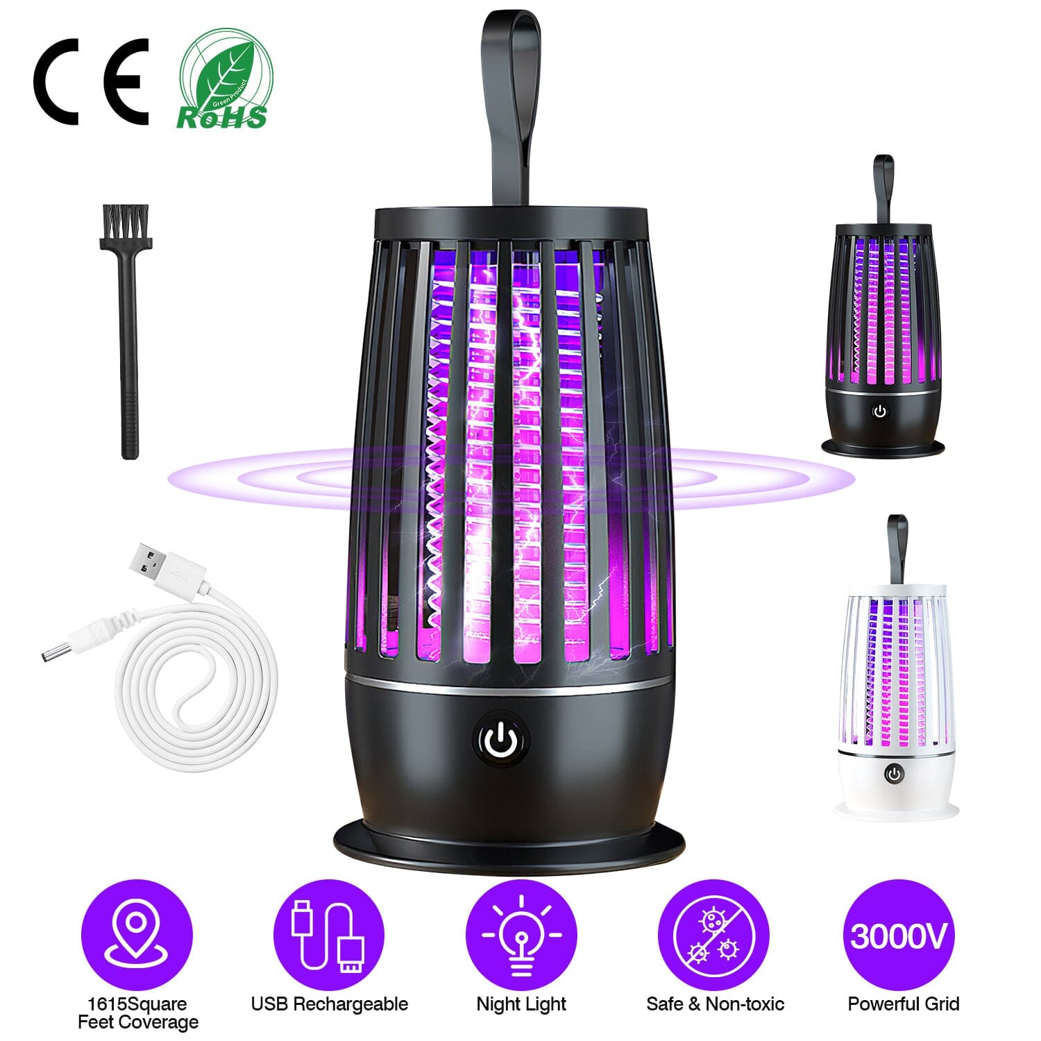 Killer Lamp Bug Zapper with Night Light Strap Mosquito Catcher __stock:50 Pest Control refund_fee:1200 Warranty