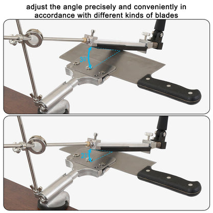 Kitchen Chef Knife Sharpener Fixed Rotation Angle with 4 Whetstones Kitchen & Dining refund_fee:1800