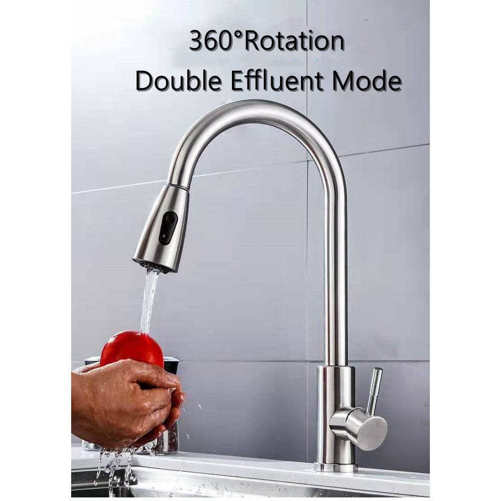 Kitchen Faucet Stainless Steel with Pull Down Sprayer Brushed Nickel __stock:100 Kitchen & Dining refund_fee:1200