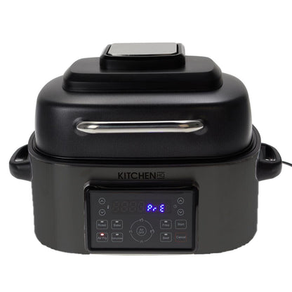 Kitchen HQ 7-in-1 Air Fryer Grill with Accessories (Refurbished) Black __stock:50 Kitchen & Dining refund_fee:2200 Refurbished Warranty