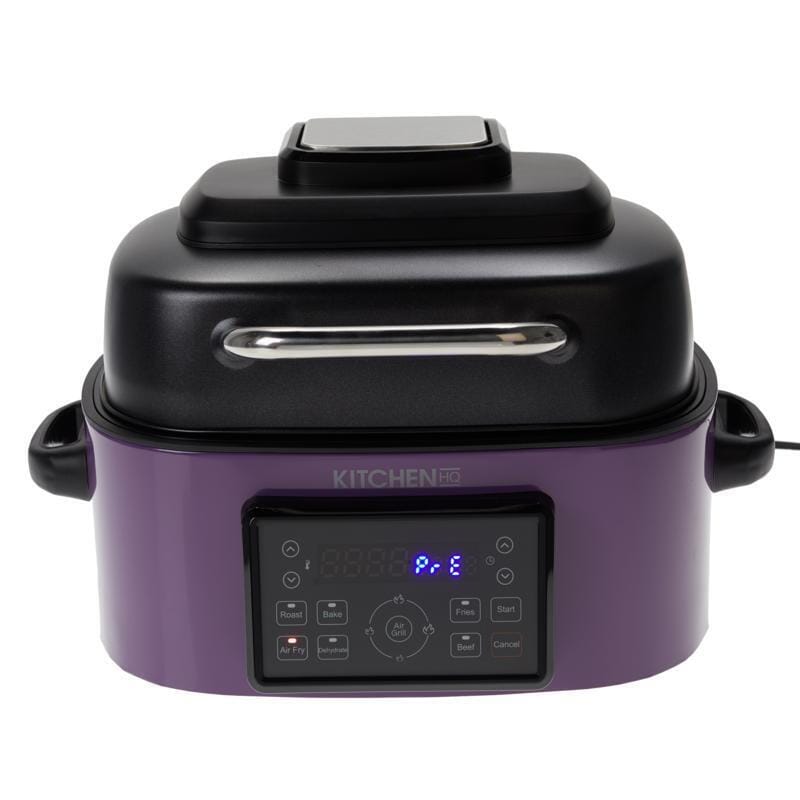 Kitchen HQ 7-in-1 Air Fryer Grill with Accessories (Refurbished) Purple __stock:50 Kitchen & Dining refund_fee:2200 Refurbished Warranty