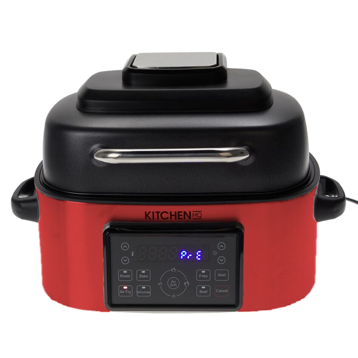 Kitchen HQ 7-in-1 Air Fryer Grill with Accessories (Refurbished) Red __stock:50 Kitchen & Dining refund_fee:2200 Refurbished Warranty