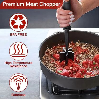 Kitchen Meat Chopper Ground Beef Masher Utensil Heat Resistant Non-Stick __stock:200 Kitchen & Dining refund_fee:800