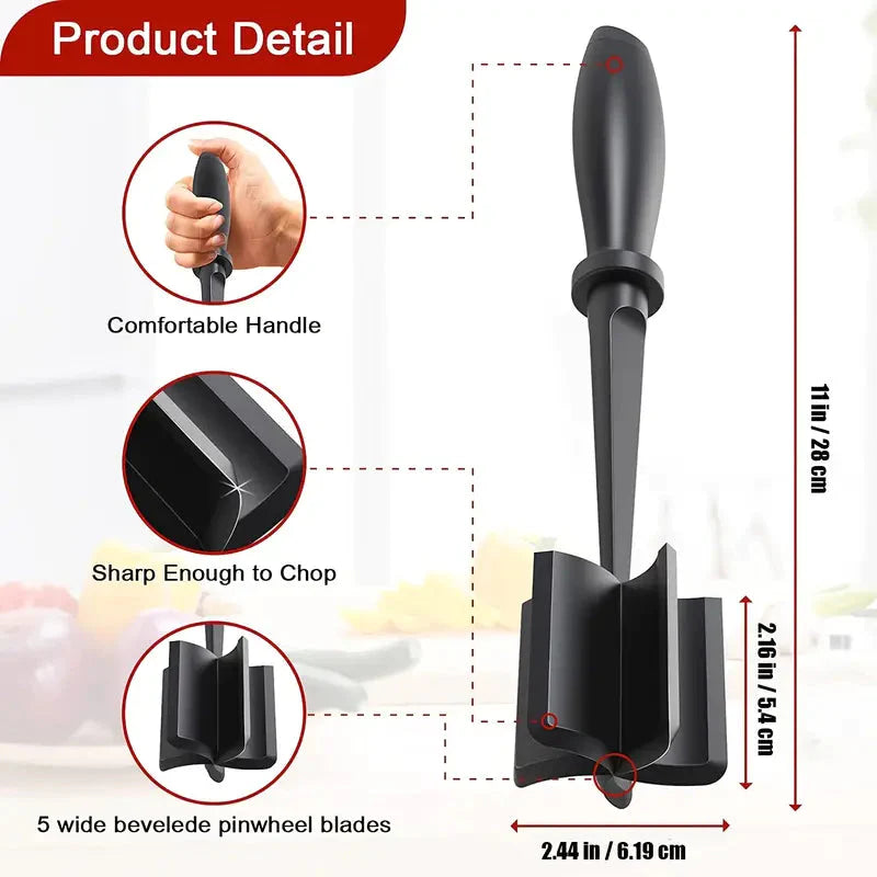 Kitchen Meat Chopper Ground Beef Masher Utensil Heat Resistant Non-Stick __stock:200 Kitchen & Dining refund_fee:800