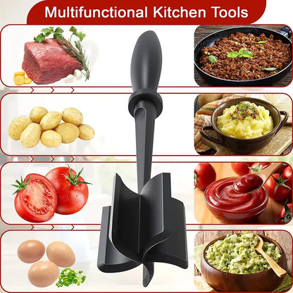 Kitchen Meat Chopper Ground Beef Masher Utensil Heat Resistant Non-Stick __stock:200 Kitchen & Dining refund_fee:800