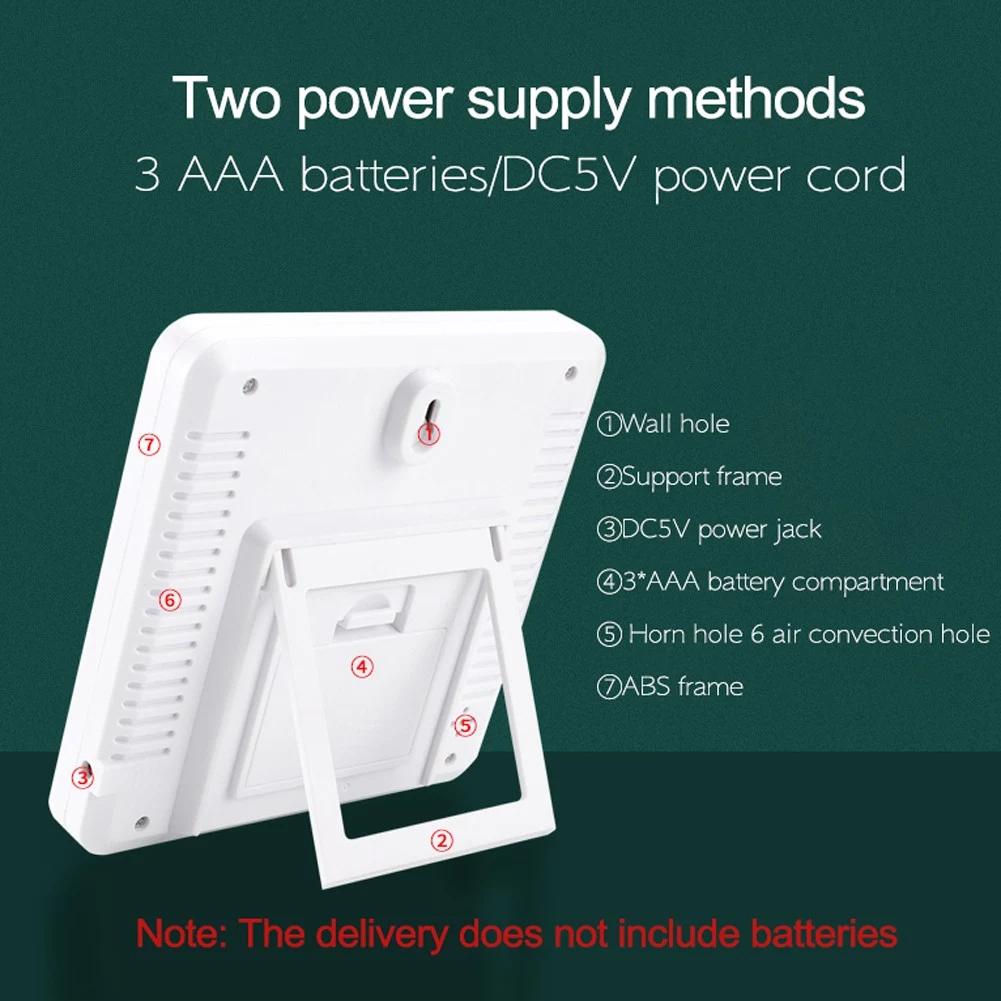 LCD Display Wall-Mounted Desktop Indoor High-Precision Temperature and Humidity Meter __stock:200 Household Appliances refund_fee:1200