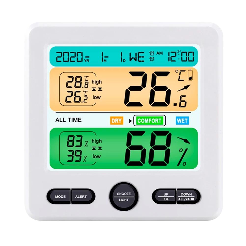 LCD Display Wall-Mounted Desktop Indoor High-Precision Temperature and Humidity Meter __stock:200 Household Appliances refund_fee:1200