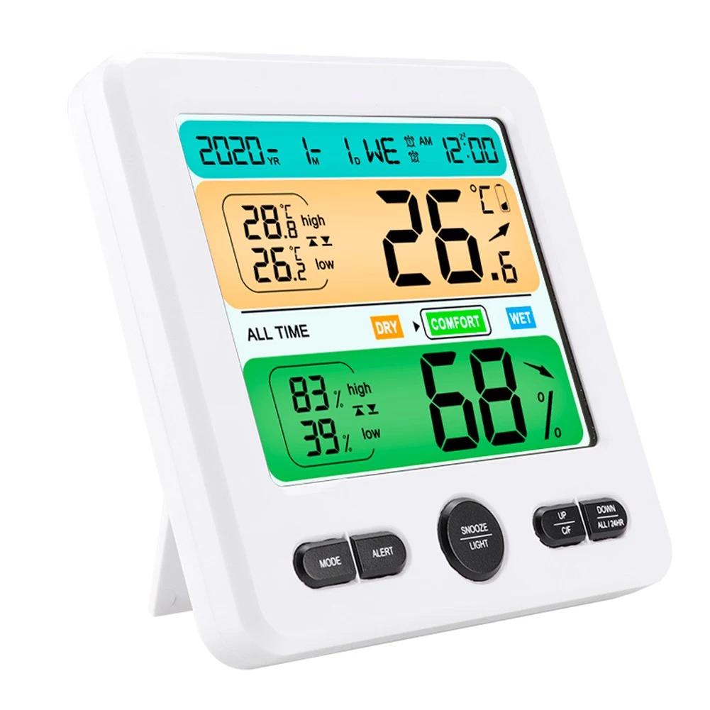 LCD Display Wall-Mounted Desktop Indoor High-Precision Temperature and Humidity Meter __stock:200 Household Appliances refund_fee:1200