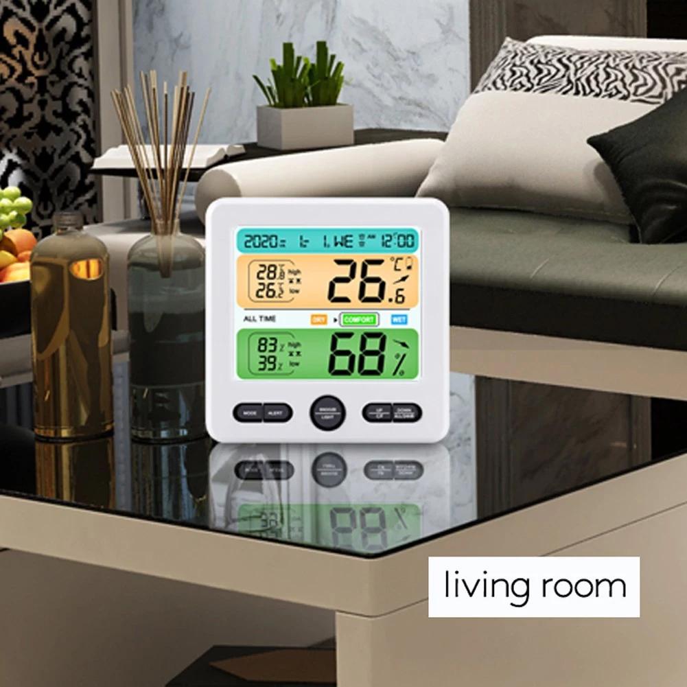 LCD Display Wall-Mounted Desktop Indoor High-Precision Temperature and Humidity Meter __stock:200 Household Appliances refund_fee:1200