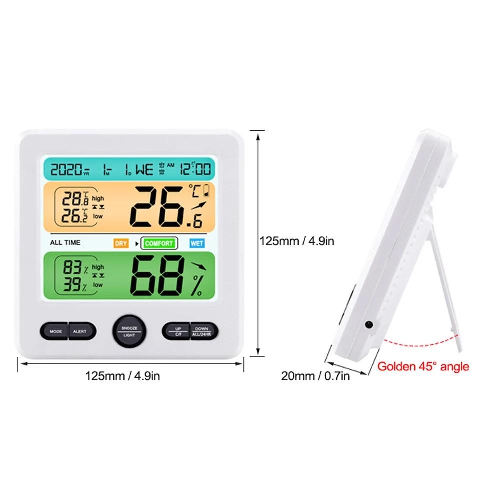 LCD Display Wall-Mounted Desktop Indoor High-Precision Temperature and Humidity Meter __stock:200 Household Appliances refund_fee:1200