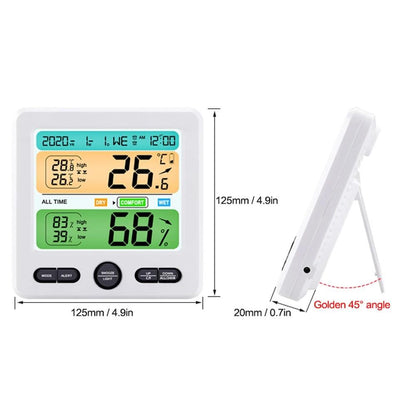 LCD Display Wall-Mounted Desktop Indoor High-Precision Temperature and Humidity Meter __stock:200 Household Appliances refund_fee:1200