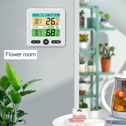 LCD Display Wall-Mounted Desktop Indoor High-Precision Temperature and Humidity Meter __stock:200 Household Appliances refund_fee:1200