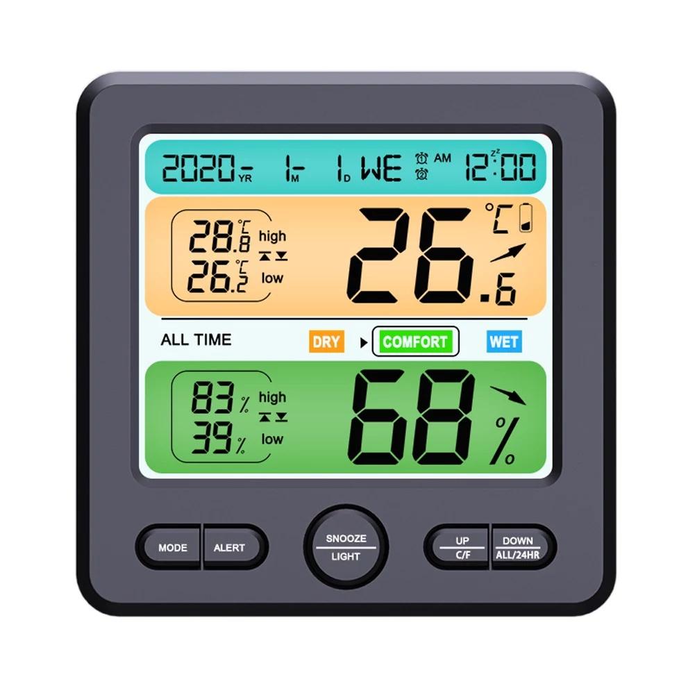 LCD Display Wall-Mounted Desktop Indoor High-Precision Temperature and Humidity Meter __stock:200 Household Appliances refund_fee:1200