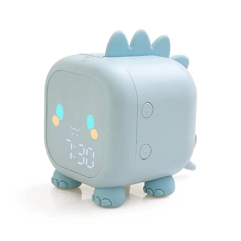 Led Cartoon Alarm Clock Voice Control Digital Sky Blue __stock:500 Household Appliances refund_fee:1200