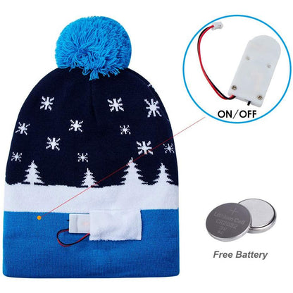 LED Christmas Knitted Hat __stock:100 Holiday Decor & Apparel refund_fee:800