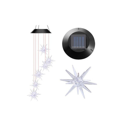 LED Color-Changing Solar Explosion Star Wind Chime __stock:300 refund_fee:800 String & Fairy Lights Warranty