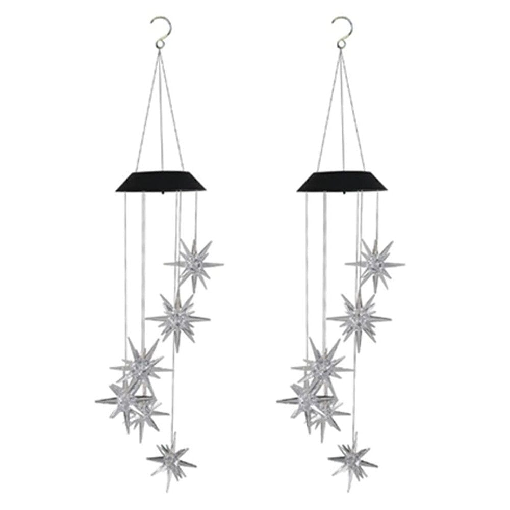 LED Color-Changing Solar Explosion Star Wind Chime __stock:300 refund_fee:800 String & Fairy Lights Warranty