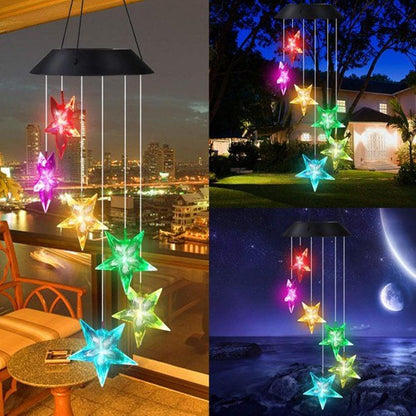 LED Color-Changing Solar Power Ball Wind Chime __stock:750 refund_fee:800 String & Fairy Lights Warranty