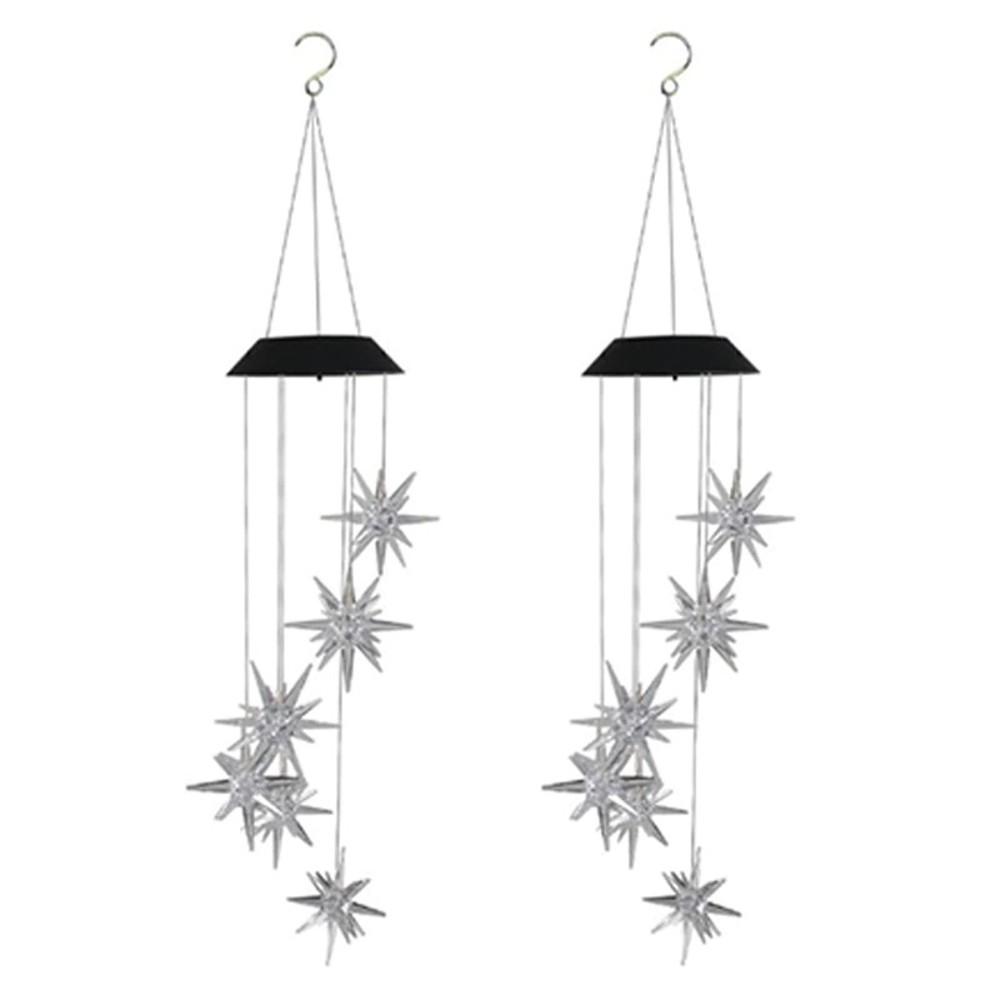 LED Color-Changing Solar Power Ball Wind Chime __stock:750 refund_fee:800 String & Fairy Lights Warranty