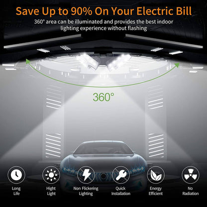 LED Garage Ceiling 360° Lighting with 576 LEDs __stock:500 Indoor Lighting refund_fee:1800 Warranty