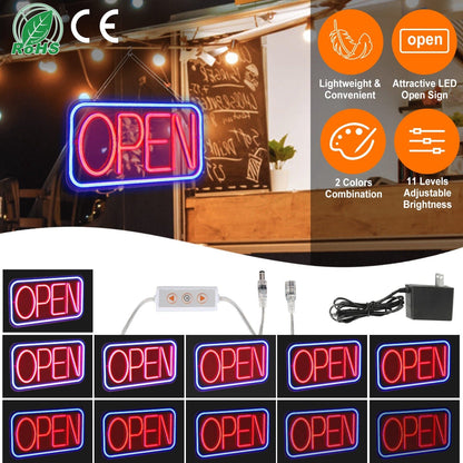 LED Open Sign Advertisement Board with 11 Levels Adjustable Brightness __stock:50 Indoor Lighting refund_fee:1800 Warranty