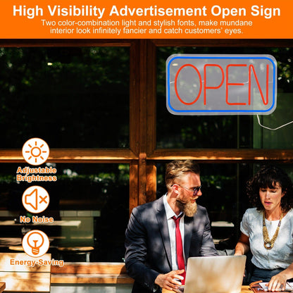 LED Open Sign Advertisement Board with 11 Levels Adjustable Brightness __stock:50 Indoor Lighting refund_fee:1800 Warranty