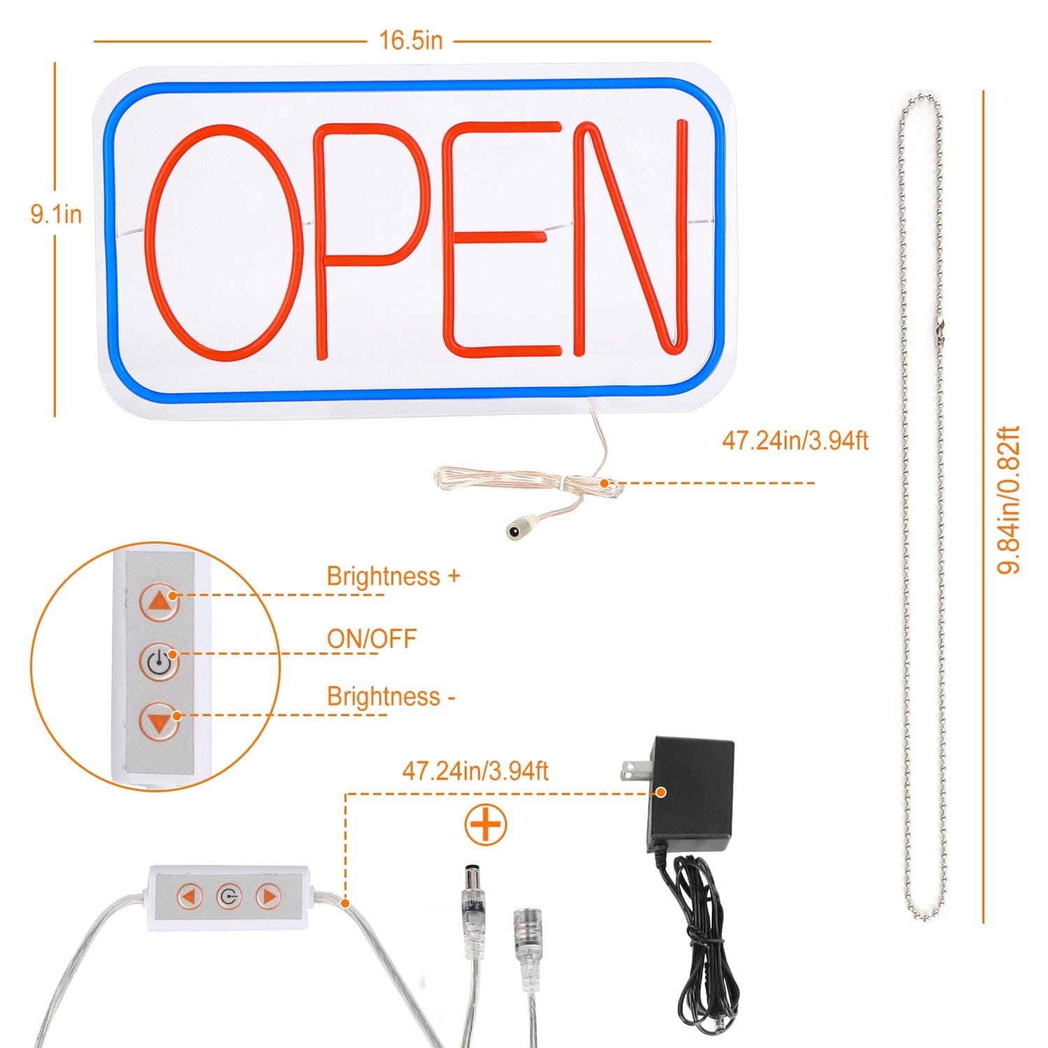 LED Open Sign Advertisement Board with 11 Levels Adjustable Brightness __stock:50 Indoor Lighting refund_fee:1800 Warranty