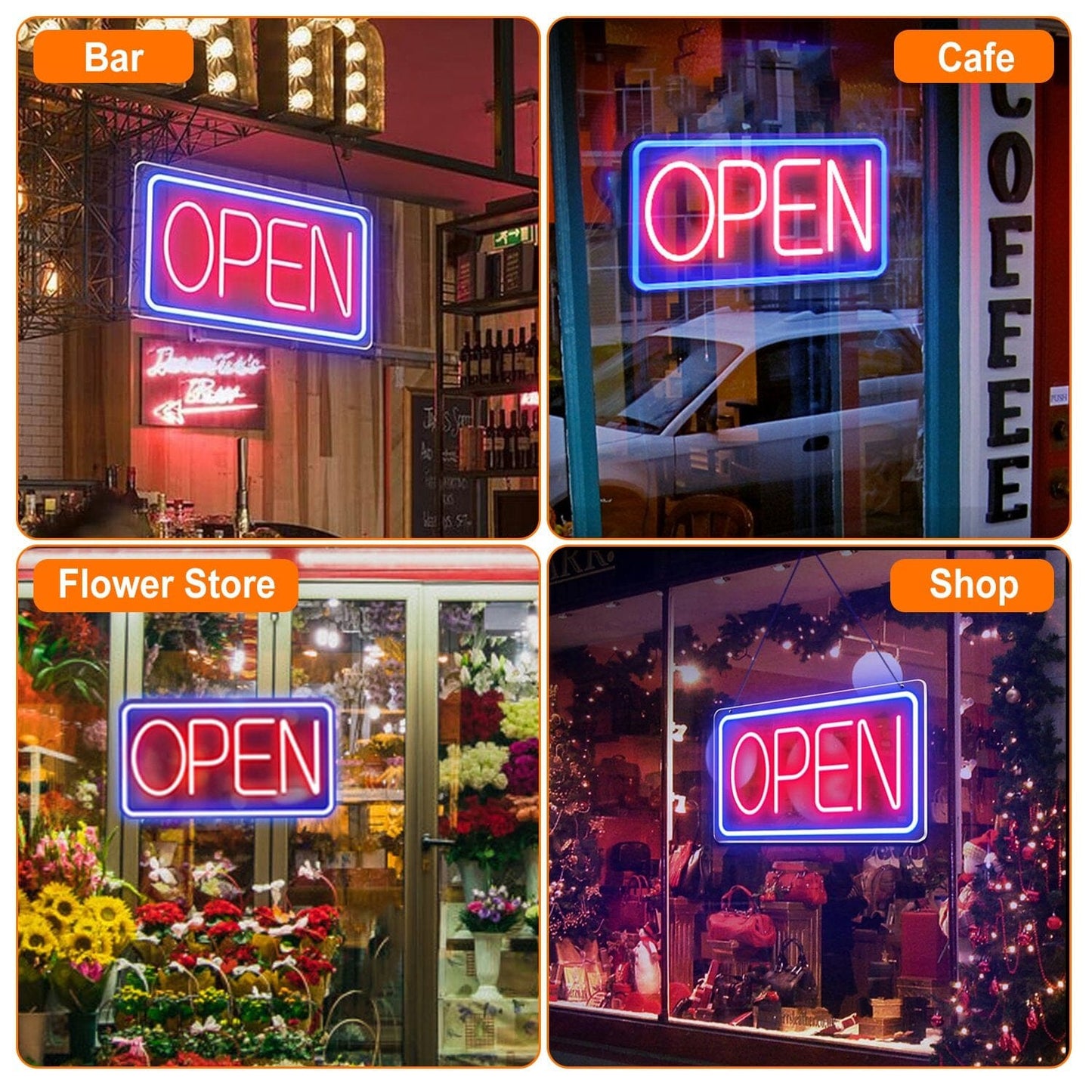 LED Open Sign Advertisement Board with 11 Levels Adjustable Brightness __stock:50 Indoor Lighting refund_fee:1800 Warranty