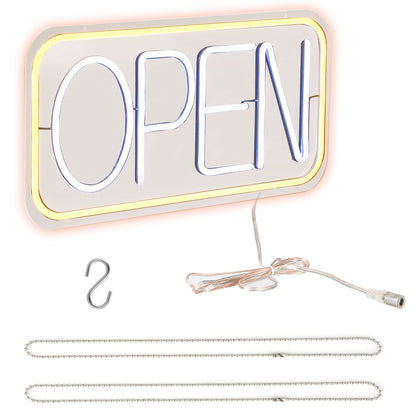 LED Open Sign Advertisement Board with 11 Levels Adjustable Brightness Warm White/White __stock:50 Indoor Lighting refund_fee:1800 Warranty