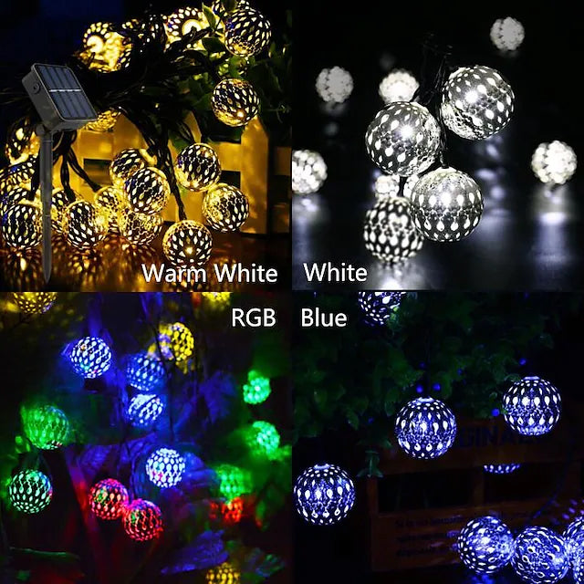 LED Outdoor Solar String Lights __stock:200 refund_fee:800 String & Fairy Lights Warranty