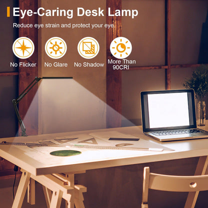 LED Reading Desk Lamp with Clamp Adjustable Swing Arm __stock:50 Indoor Lighting Low stock refund_fee:1200 Warranty