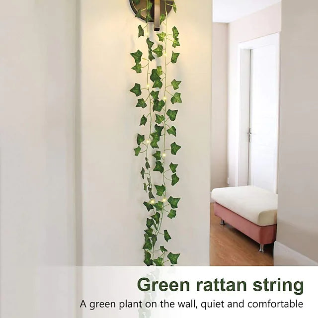 LED Solar Ivy Leaf String Light __stock:200 refund_fee:800 String & Fairy Lights Warranty