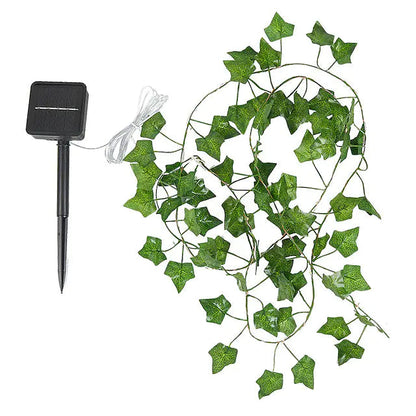 LED Solar Ivy Leaf String Light __stock:200 refund_fee:800 String & Fairy Lights Warranty