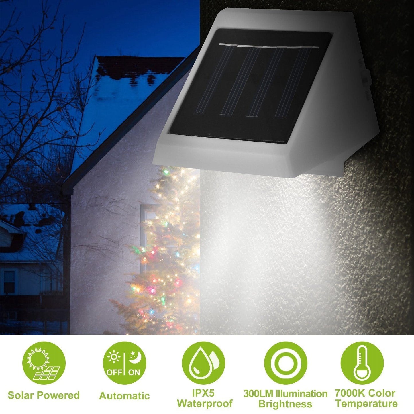 LED Solar Powered Stair Lights Outdoor Lighting refund_fee:800 Warranty