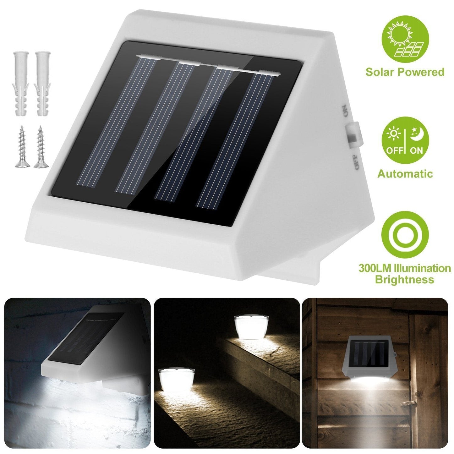 LED Solar Powered Stair Lights Outdoor Lighting refund_fee:800 Warranty